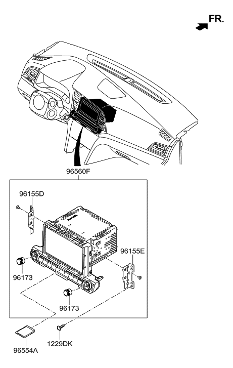 2002 Hyundai Tiburon External Memory-Map Navigation Diagram for 96554-F2100