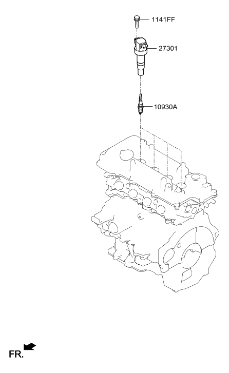 2018 Hyundai Elantra Korean made Spark Plug & Cable Diagram 2