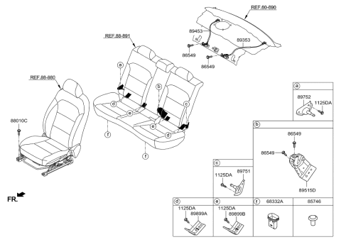 2017 Hyundai Elantra Korean made Hardware-Seat Diagram