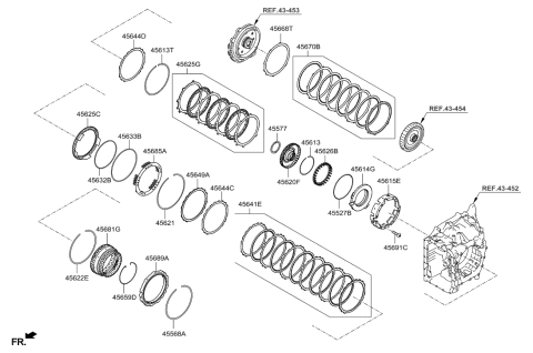 2018 Hyundai Elantra Transaxle Brake-Auto Diagram