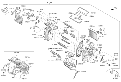 2004 Hyundai Tiburon THERMISTOR Assembly-A/C EVAPORATOR Diagram for 97614-3X000