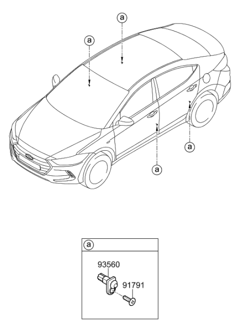 2017 Hyundai Elantra Korean made Switch Diagram 2