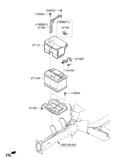 2017 Hyundai Elantra Insulation Pad-Battery Diagram for 37112-F2600