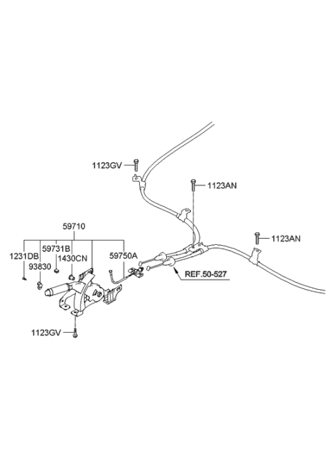 2008 Hyundai Tucson Switch Assembly-Park Brake Diagram for 93830-1G000