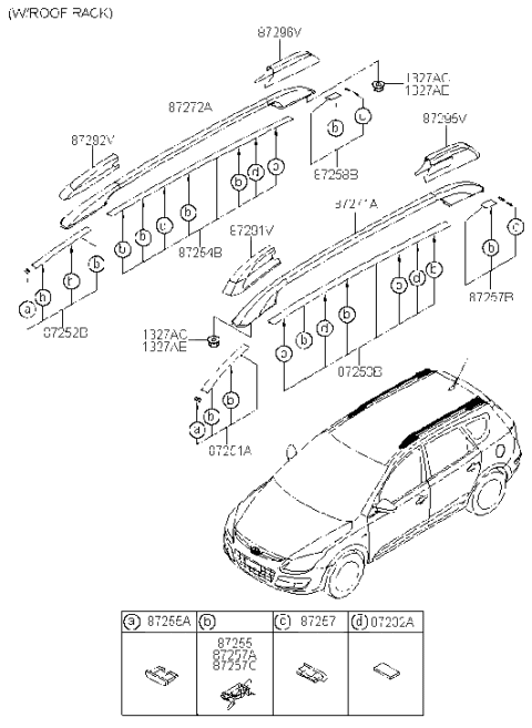 2008 Hyundai Elantra Touring Spacer-Roofside Garnish Diagram for 87232-2L110