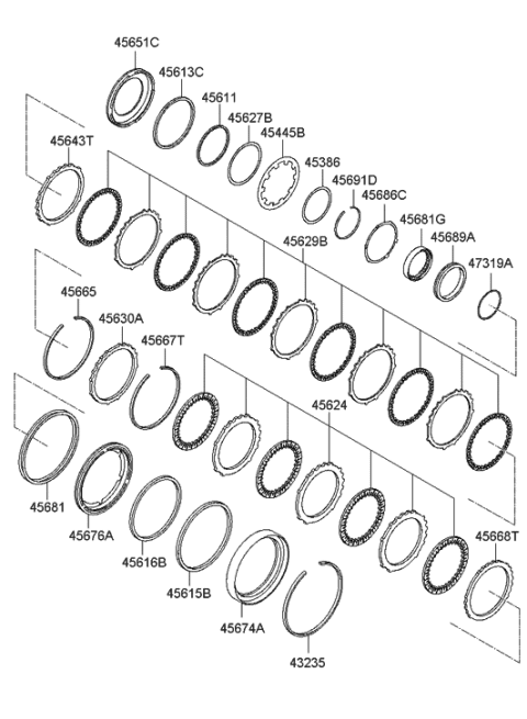 2009 Hyundai Elantra Touring Transaxle Brake-Auto Diagram