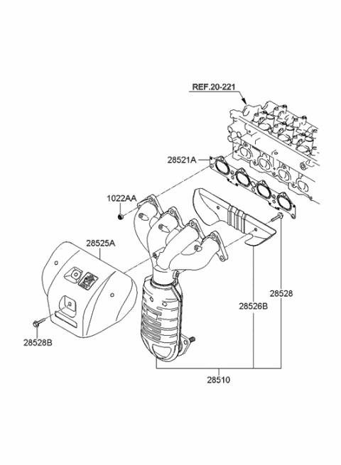 2011 Hyundai Elantra Touring Exhaust Manifold Diagram