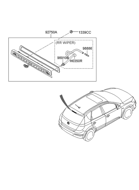 2010 Hyundai Elantra Touring High Mounted Stop Lamp Diagram