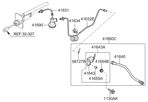 2012 Hyundai Elantra Touring Clutch Master Cylinder Diagram