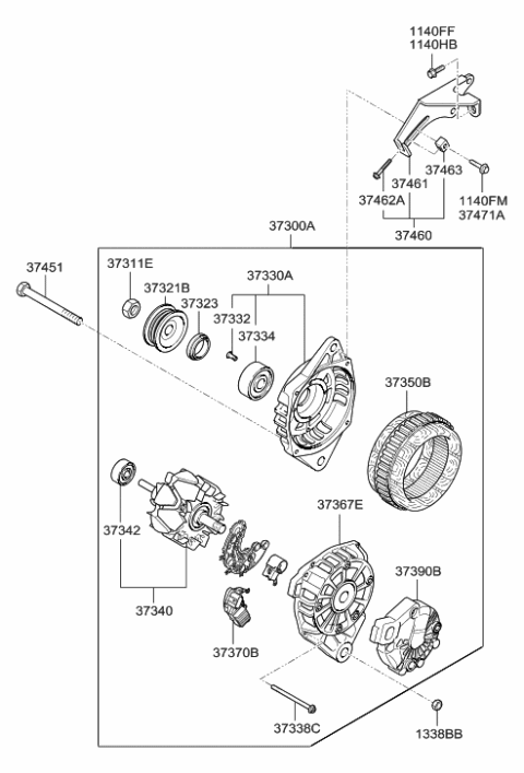 2008 Hyundai Elantra Touring Alternator Diagram