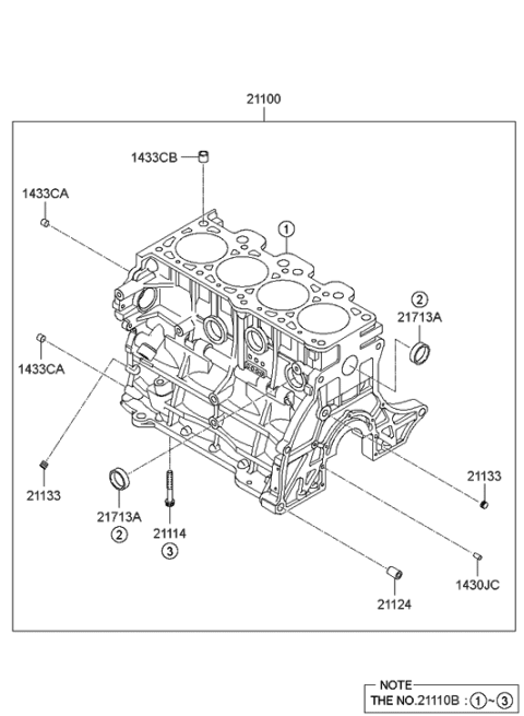 2008 Hyundai Elantra Touring Cylinder Block Diagram