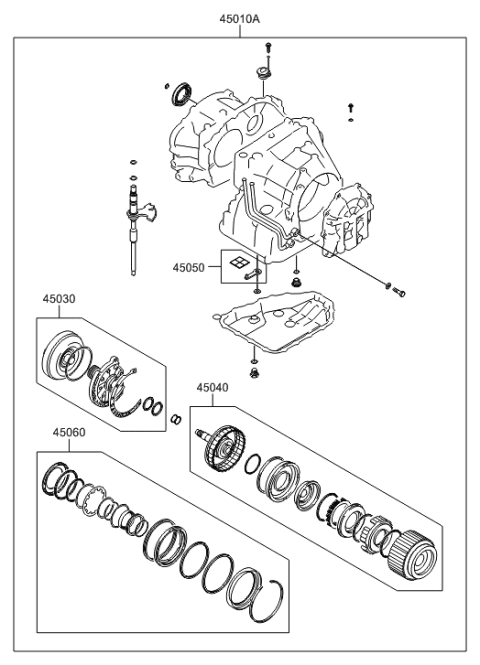 2009 Hyundai Tucson Seal Kit-Automatic Transaxle Valve Body Diagram for 45050-23A00