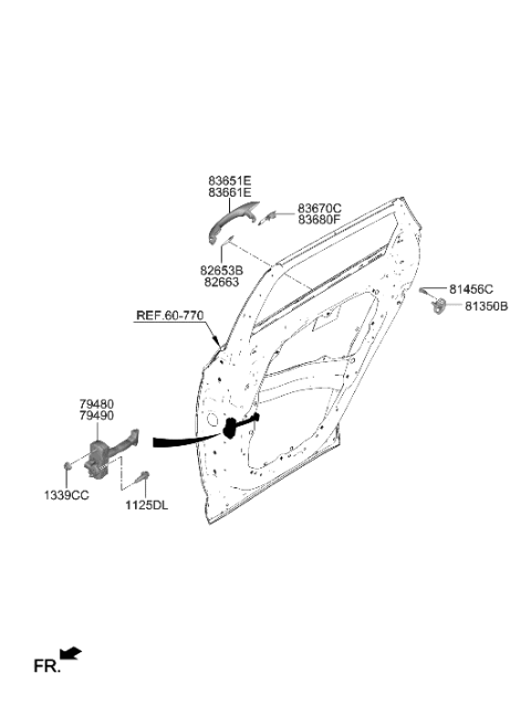 2022 Hyundai Tucson Rear Door Locking Diagram