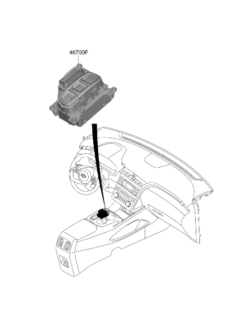 2022 Hyundai Tucson Shift Lever Control (ATM) Diagram