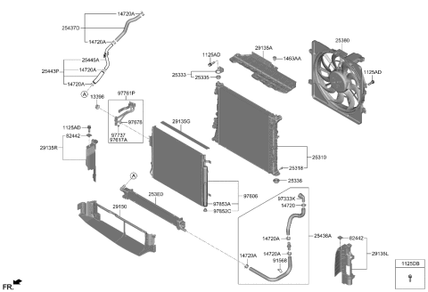 2022 Hyundai Tucson Engine Cooling System Diagram 1