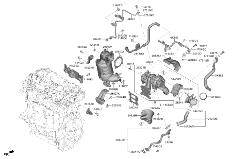 2022 Hyundai Tucson Hybrid Exhaust Manifold Diagram