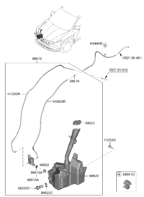 2022 Hyundai Tucson Hybrid Windshield Washer Diagram