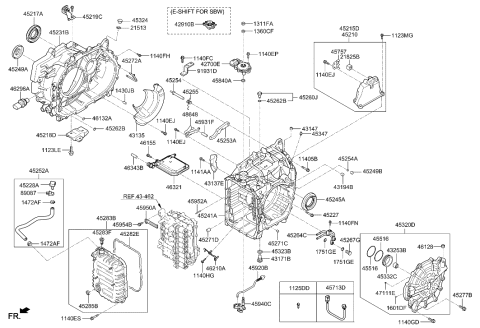 2023 Hyundai Tucson Auto Transmission Case Diagram 1