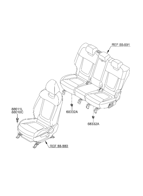 2022 Hyundai Tucson Hybrid Hardware-Seat Diagram