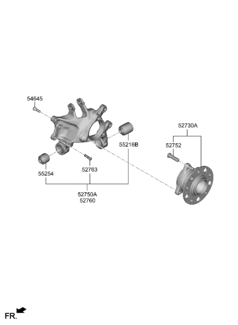2022 Hyundai Tucson Hybrid Rear Axle Diagram