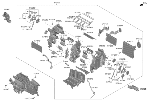 2023 Hyundai Tucson ACTUATOR Motor-Mode Door Diagram for 97226-P0000