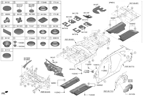 2023 Hyundai Tucson Cover-Fender Apron UPR,LH Diagram for 84159-N9000