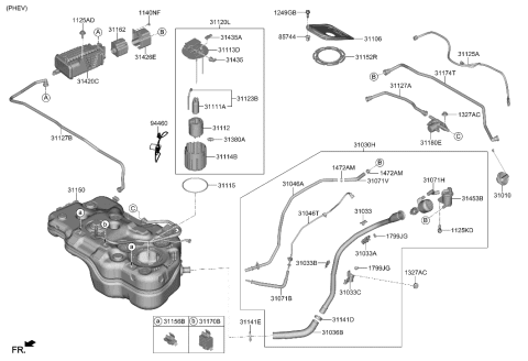 2022 Hyundai Tucson Tube Diagram for 31046-N9500