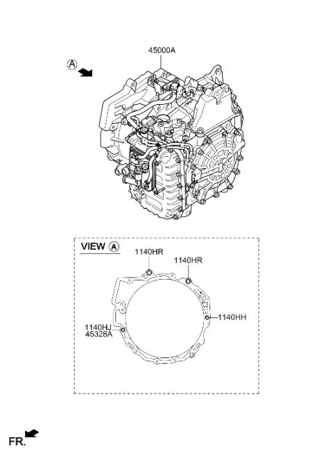 2023 Hyundai Tucson Hybrid Transaxle Assy-Auto Diagram