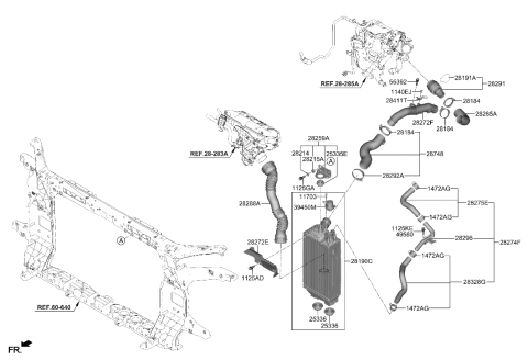 2022 Hyundai Tucson Pipe-I/C Outlet Diagram for 28260-2M410