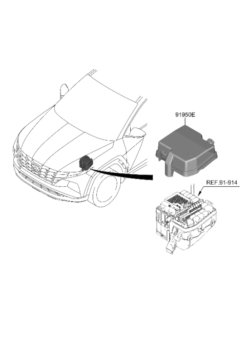2023 Hyundai Tucson Hybrid Front Wiring Diagram