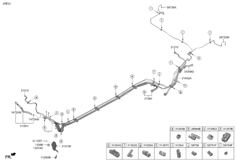 2001 Hyundai Elantra Tube-CANISTER Vent Diagram for 31456-P0500
