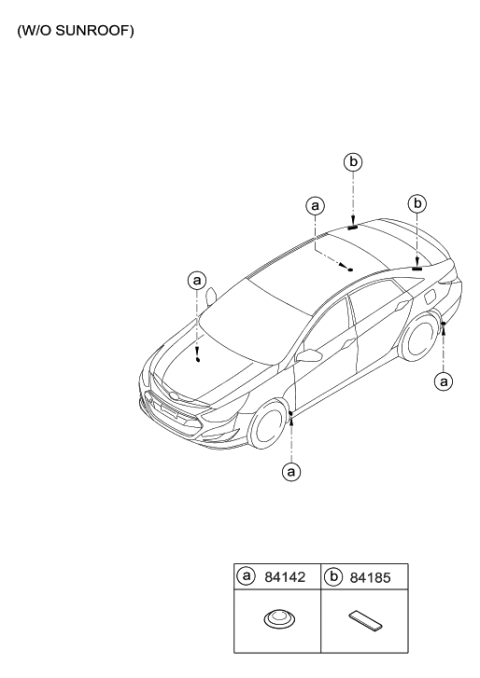 2015 Hyundai Sonata Hybrid Sunroof Diagram 2