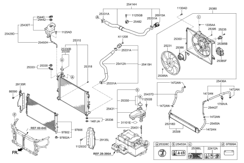 2012 Hyundai Sonata Hybrid Fan Controller Diagram for 25385-4R500