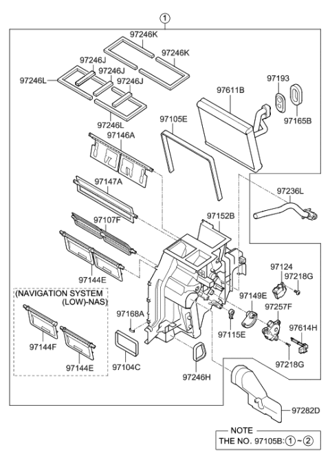 2014 Hyundai Sonata Hybrid Heater System-Heater & Blower Diagram 2