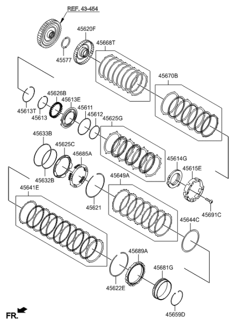 2015 Hyundai Sonata Hybrid Transaxle Brake-Auto Diagram