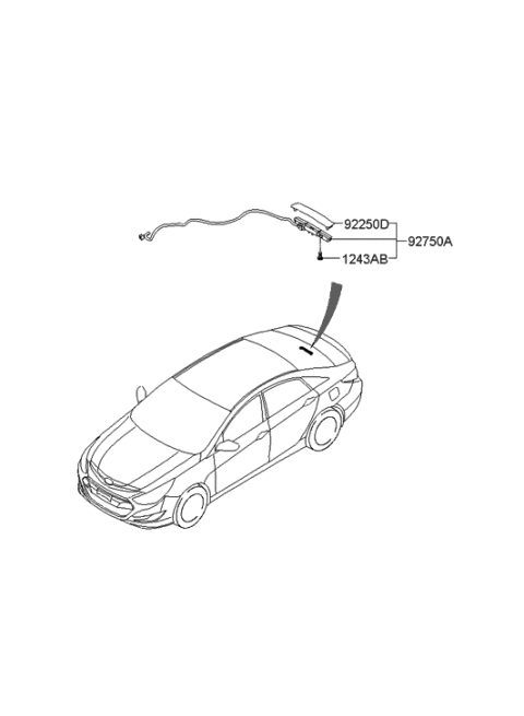 2015 Hyundai Sonata Hybrid High Mounted Stop Lamp Diagram