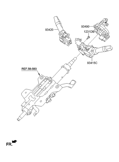 2015 Hyundai Sonata Hybrid Multifunction Switch Diagram