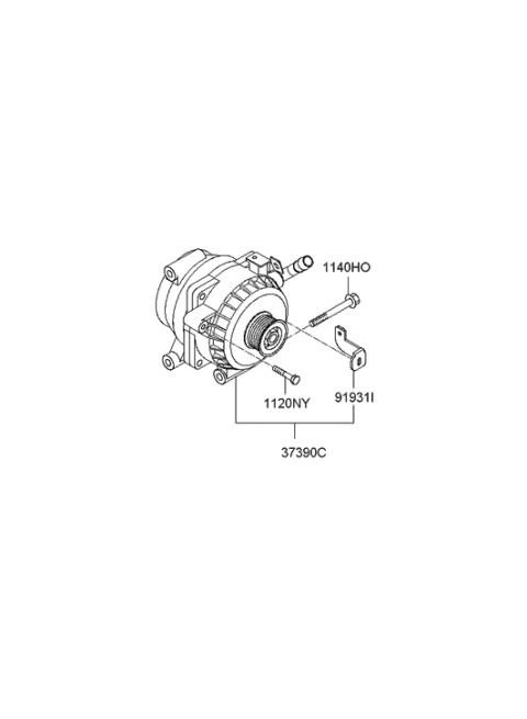 2011 Hyundai Sonata Hybrid Bolt Diagram for 11404-10903