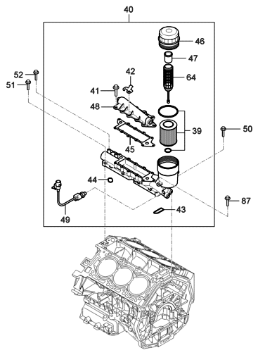 2006 Hyundai Entourage Cylinder Head & Cover Diagram 3