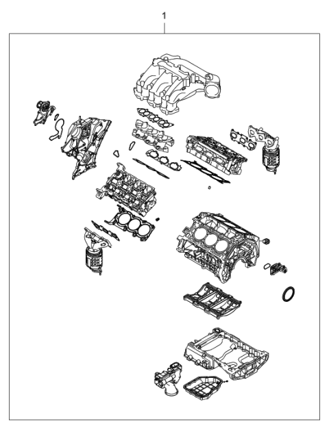 2006 Hyundai Entourage Produced Before OCT.29.2006 Engine Gasket Kit Diagram