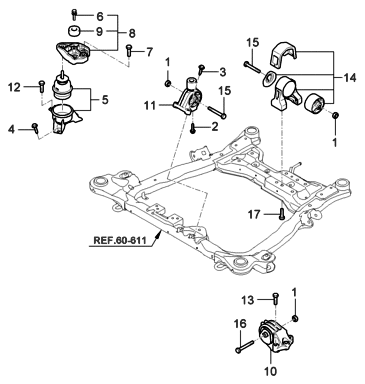 2006 Hyundai Entourage Damper Diagram for 21823-4D500