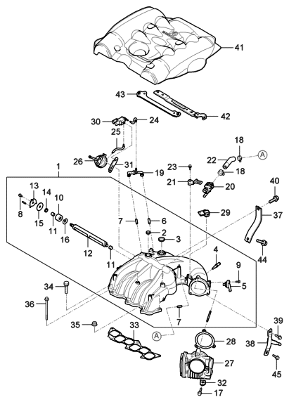 2006 Hyundai Entourage Holder Diagram for 29221-3C000