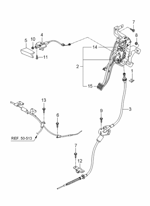 2006 Hyundai Entourage Produced Before OCT.29.2006 Parking Brake Diagram