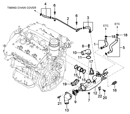 2006 Hyundai Entourage Hose Assembly-Water Ventilator Diagram for 25468-3C200