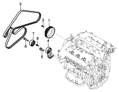 2006 Hyundai Entourage Produced Before OCT.29.2006 Coolant Pump Diagram