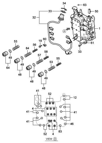 2006 Hyundai Entourage Produced Before OCT.29.2006 Transaxle Valve Body-Auto Diagram 1