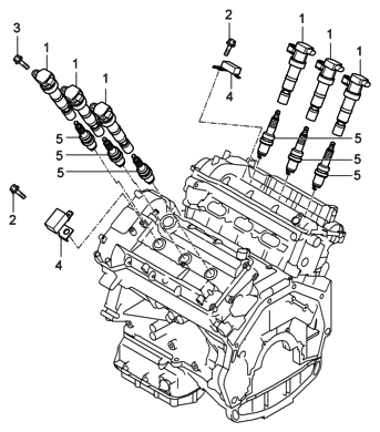 2006 Hyundai Entourage Produced Before OCT.29.2006 Spark Plug & Cable Diagram