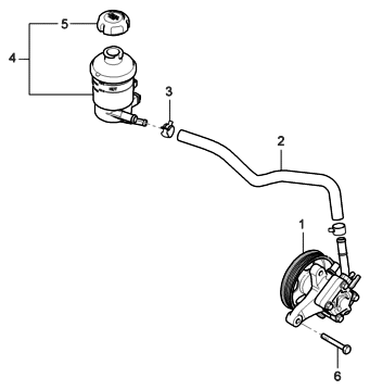 2006 Hyundai Entourage Produced Before OCT.29.2006 Power Steering Oil Pump Diagram