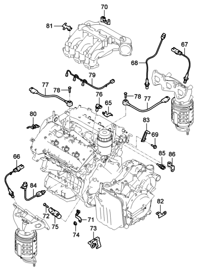 2006 Hyundai Entourage Produced Before OCT.29.2006 Cylinder Head & Cover Diagram 4