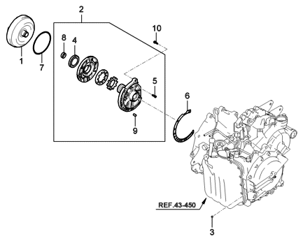 2006 Hyundai Entourage BUSHING Diagram for 46143-39000